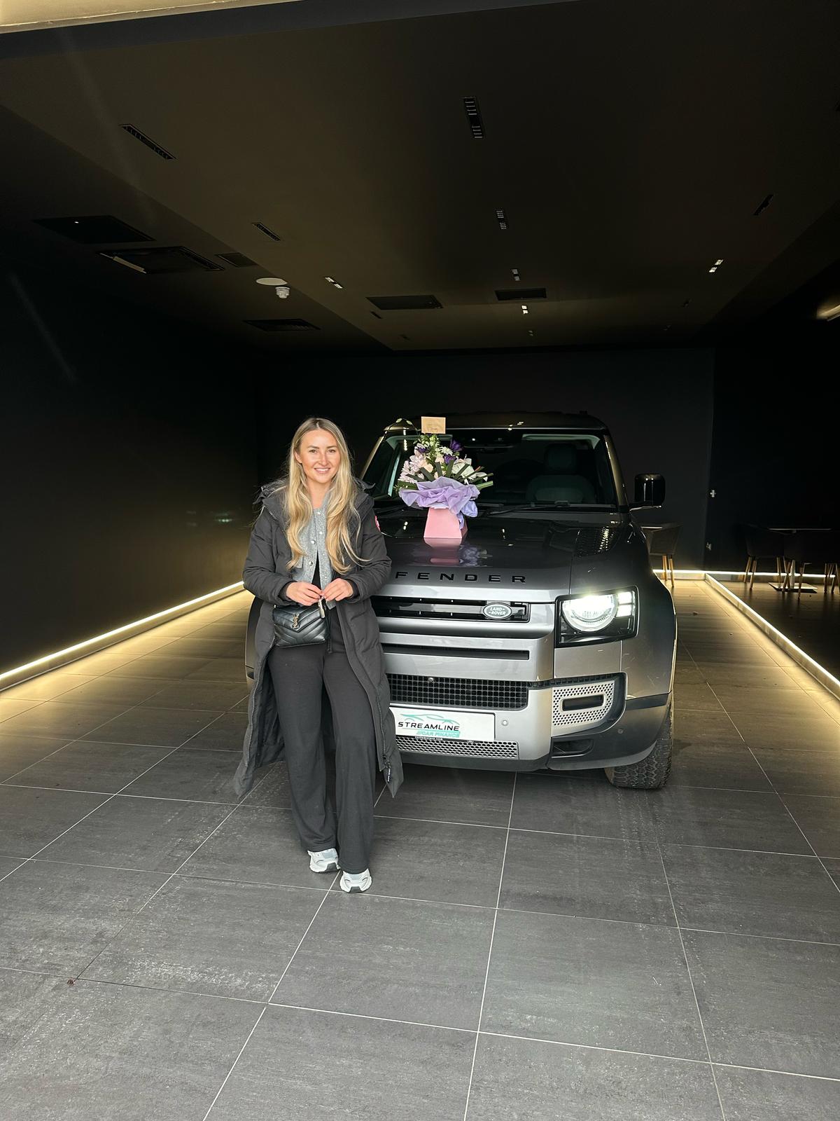 Customer with Land Rover Defender