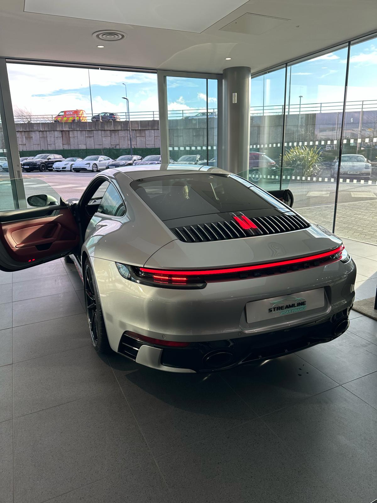 Porsche 911 in showroom